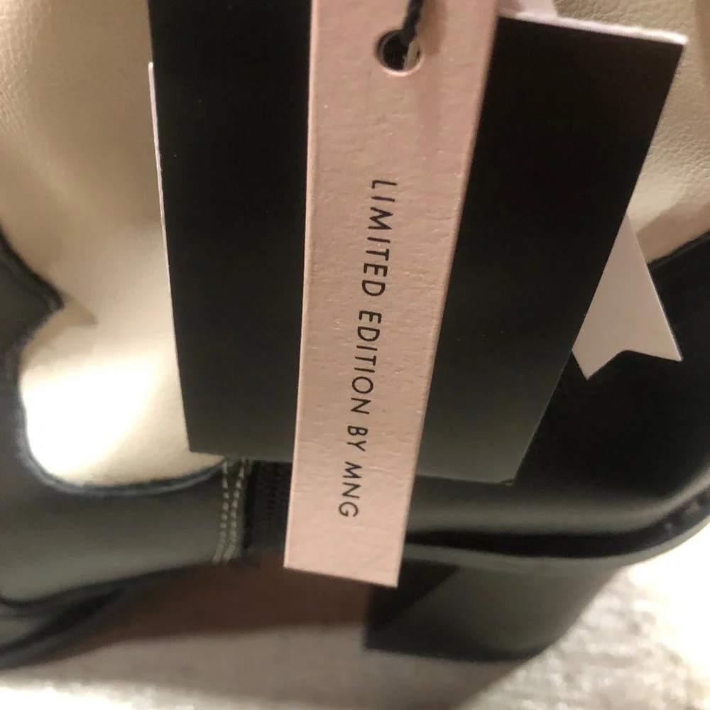 NWT MANGO LEATHER Ankle Boots, 40